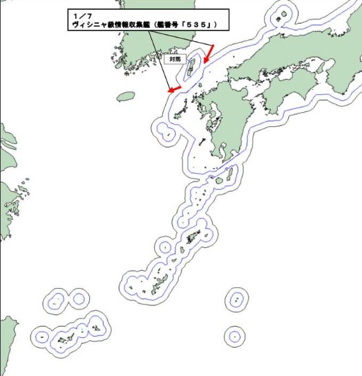 ロシア海軍ヴィシニャ級情報収集艦の航行と日本の防衛対応